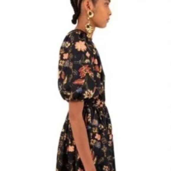 NWOT ULLA JOHNSON Cybil Silk Midi Dress in Odessa S $765 - Picture 6 of 11